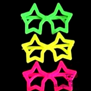 ANTEOJOS ESTRELLA PLASTICOS FLUO x 12